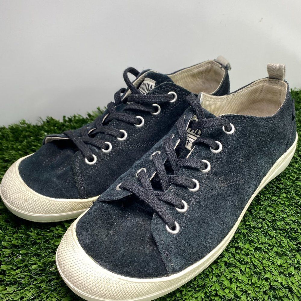 Palladium Wander Lace Sneakers Womens 6.5 Black Minimalist Casual Suede Comfy - Picture 10 of 10